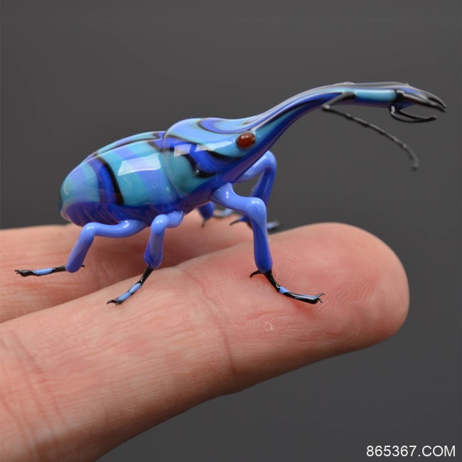 玻璃昆虫雕塑 虫子雕塑作品栩栩如生