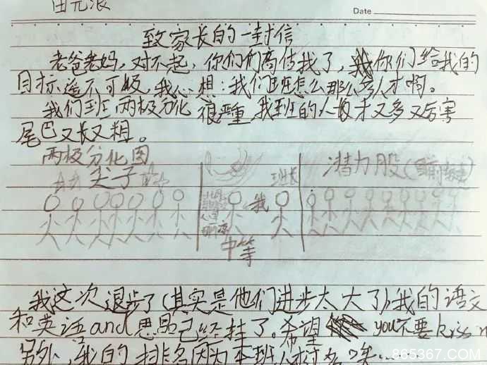 小学生检讨书爆红网络 不仅是检讨鬼才还是画画鬼才